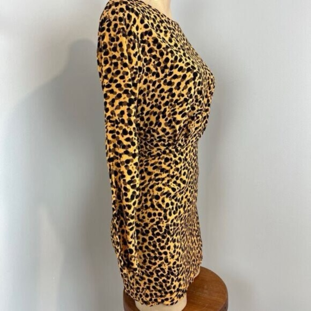 Stockholm Atelier Other Stories Womens 2 Cheetah Yellow Black Bodycon Dress - Picture 5 of 16